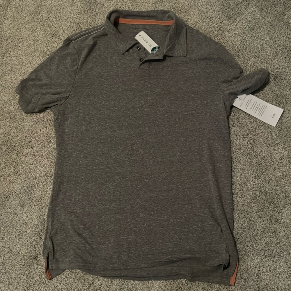 THREADS 4 THOUGHT
Garret Baseline Triblend 2 Button Polo - Small- NWT